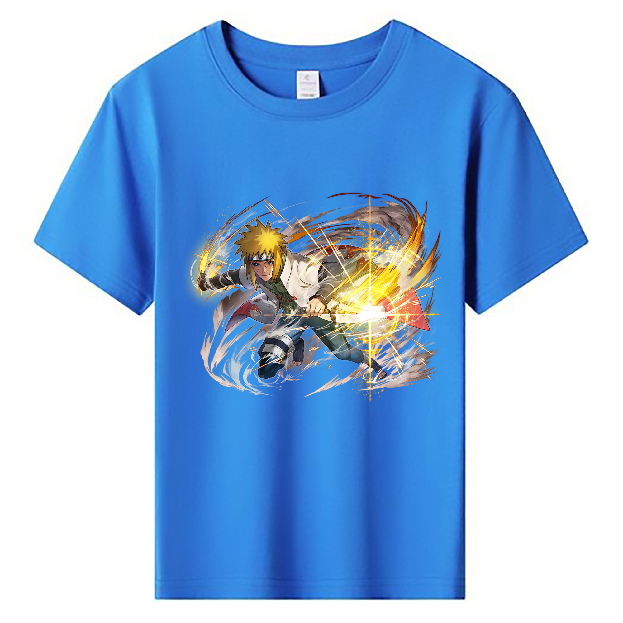 （画像用） NARUTO -ナルト- 波風 ミナト Namikaze Minato 綿100％キッズTシャツ（フロントプリント）